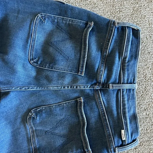 MOTHER denim barrel jean the curbside cargo flood in opposites attract size 23 - Picture 6 of 11